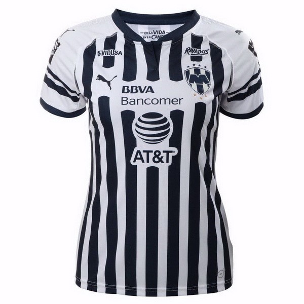 Camiseta Monterrey 1ª Mujer 2018-2019 Blanco Negro